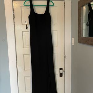 Anthropologie dress - BHLDN ASHLYNN SQUARE-NECK STRETCH CREPE SIDE-SLIT GOWN